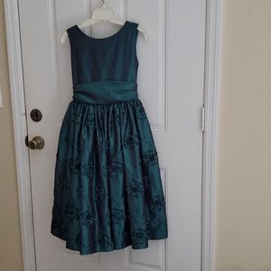 Holiday Dress-Girls-Green